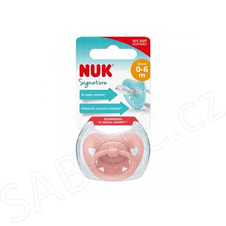 Nuk dudlík Signature 0-6m Silikon S1 V EU/DE