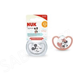 Nuk dudlík SPACE Mickey 0-6m Silikon S1 SI EU/DE