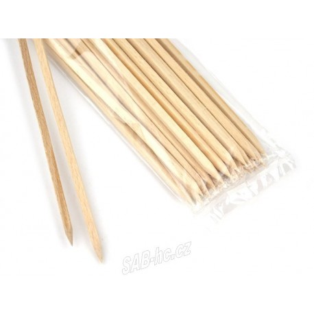 Špejle lipové hrocené 30cm 40ks hranaté 4x4mm