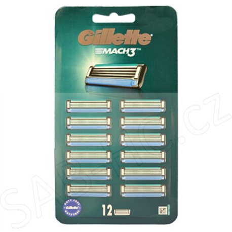 Gillette MACH 3 - náhradní hlavice 12ks
