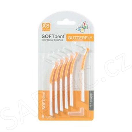 Soft Dent mezizubní kartáčky 0.4 xs zahnuté Butterfly 6ks