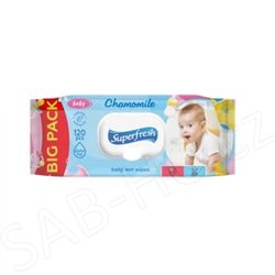 Superfresh vlhčené ubrousky dětské klip 120ks Sensitive