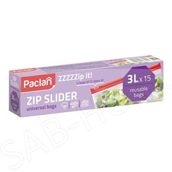Sáčky ZIP 3l vhodné i do mrazáku 15ks vodotěsné Paclan