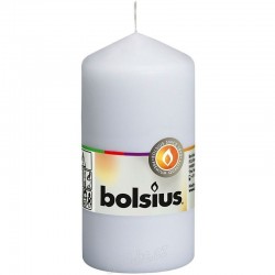 Svíčka Bolsius 12x6cm bíla válec