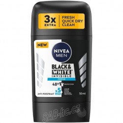 Nivea stick Men Black White antiperspirant 50ml NEW