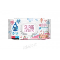 Go Wipes vlhčené ubrousky dětské s klipem 60ks Sensitive