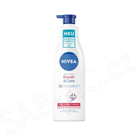 Nivea tělové mléko 250ml pump Repair Care